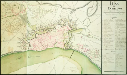 Karte von Düsseldorf, 1797